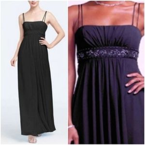 David's Bridal Black Embellished Gown Sz 20